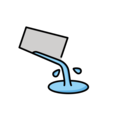 pouring liquid on platform OpenMoji