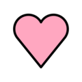 pink heart on platform OpenMoji