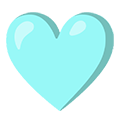 light blue heart on platform Sample