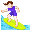 woman surfing on platform Samsung