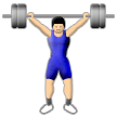 man lifting weights on platform Samsung