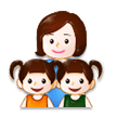 family: woman, girl, girl on platform Samsung