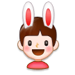 men with bunny ears on platform Samsung