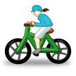 woman biking on platform Samsung