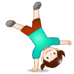 woman cartwheeling on platform Samsung