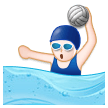 woman playing water polo on platform Samsung