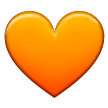 orange heart on platform Samsung