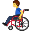 man in manual wheelchair on platform Samsung