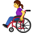 woman in manual wheelchair on platform Samsung