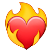 heart on fire on platform Samsung