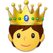 person with crown on platform Samsung