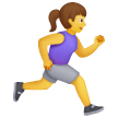 woman running facing right on platform Samsung