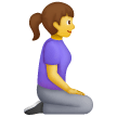 woman kneeling facing right on platform Samsung