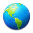 globe showing Americas on platform Samsung