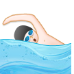 person swimming on platform Samsung