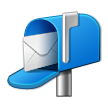 open mailbox with raised flag on platform Samsung