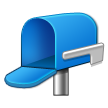 open mailbox with lowered flag on platform Samsung