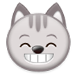 grinning cat with smiling eyes on platform Samsung