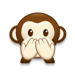 speak-no-evil monkey on platform Samsung
