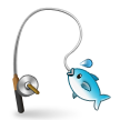 fishing pole and fish on platform Samsung