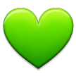 green heart on platform Samsung
