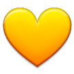 yellow heart on platform Samsung