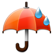 umbrella with rain drops on platform Samsung