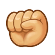 raised fist on platform Samsung