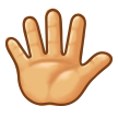 hand with fingers splayed on platform Samsung
