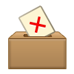 ballot box with ballot on platform Samsung