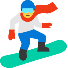 snowboarder on platform Skype