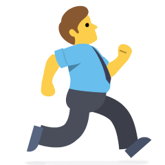 person running on platform Skype
