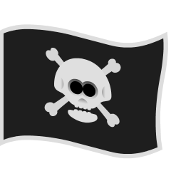 pirate flag on platform Skype