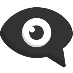 eye in speech bubble on platform Skype
