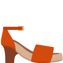 woman’s sandal on platform Skype