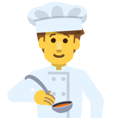 man cook on platform Skype