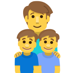 family: man, boy, boy on platform Skype