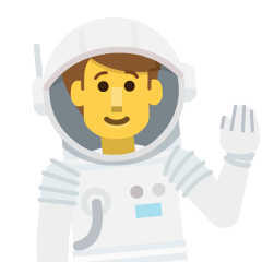 man astronaut on platform Skype