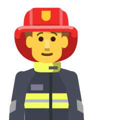 man firefighter on platform Skype