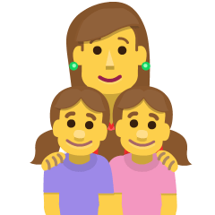 family: woman, girl, girl on platform Skype