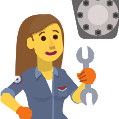 woman mechanic on platform Skype