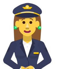 woman pilot on platform Skype