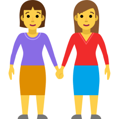 women holding hands on platform Skype