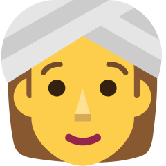 woman wearing turban on platform Skype