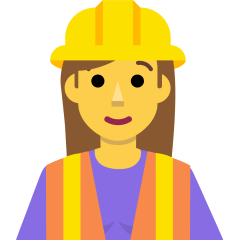 woman construction worker on platform Skype