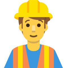 man construction worker on platform Skype