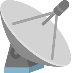 satellite antenna on platform Skype