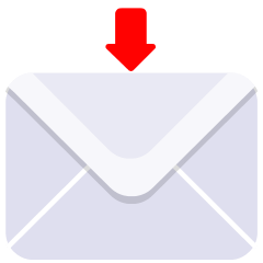 envelope with arrow on platform Skype