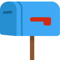 closed mailbox with lowered flag on platform Skype