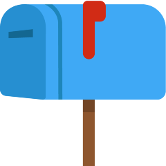 closed mailbox with raised flag on platform Skype